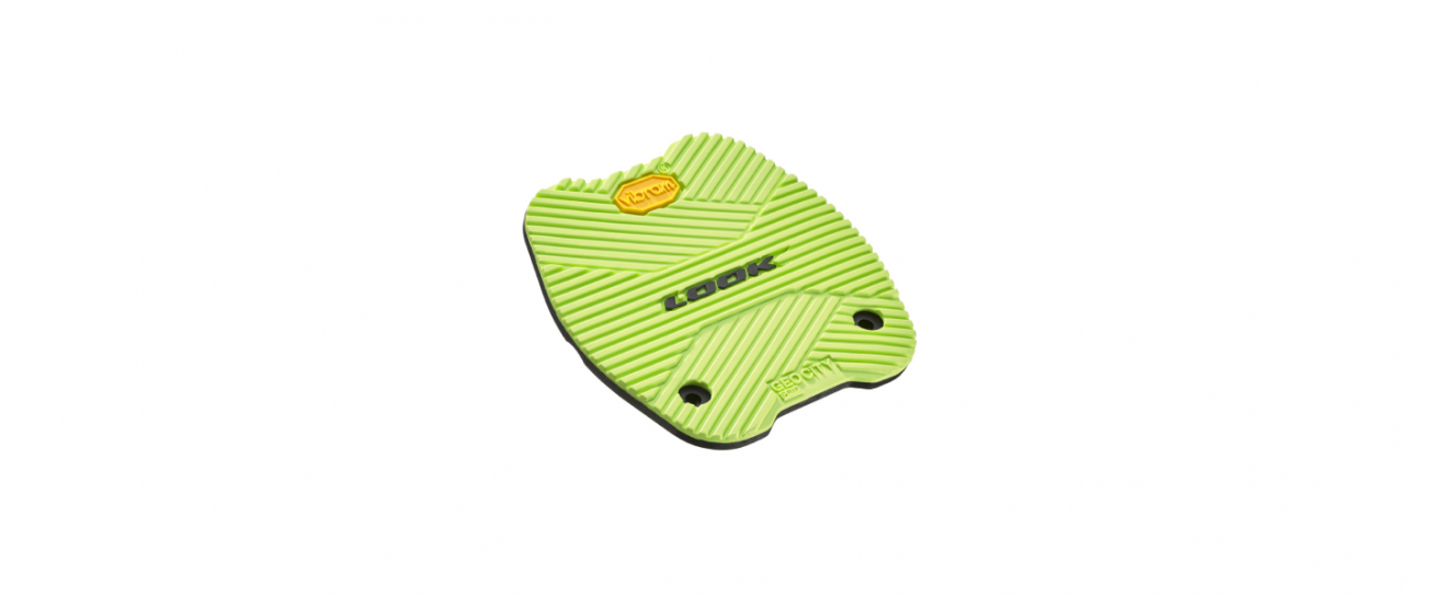 Pedale city look geo city grip vibram jaune fluo (paire