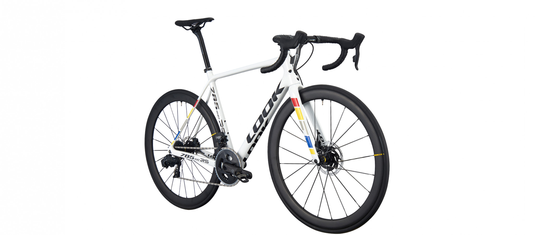 785 Huez Rs Disc Proteam White Glossy Look Cycle Automatic Pedals And Carbon Bikes