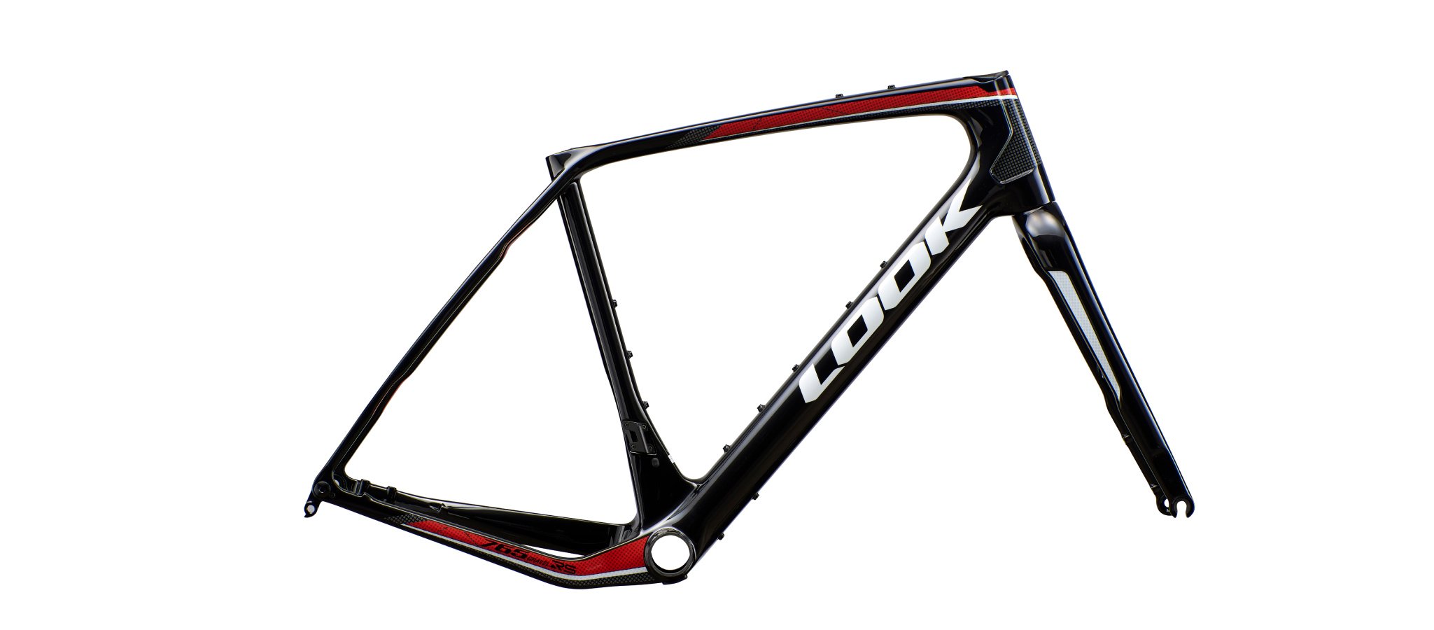 765 Gravel RS Black Red Glossy Frameset