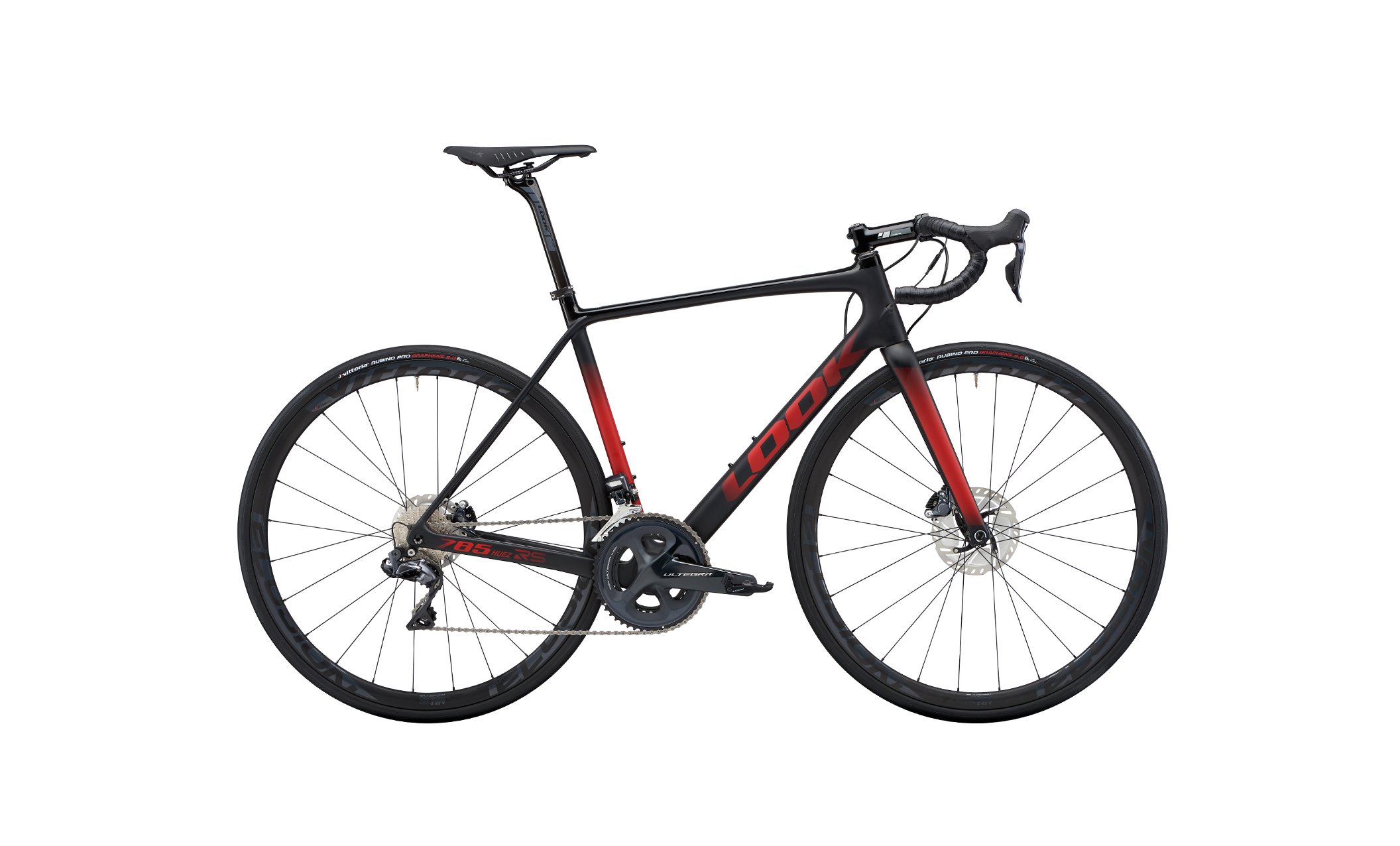 785 HUEZ RS DISC BLACK RED GLOSSY MAT - LOOK Cycle