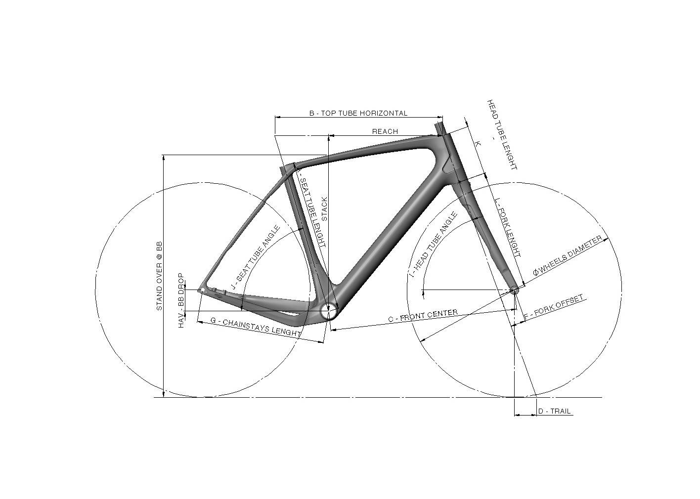 Géométrie 765 GRAVEL RS BLACK RED GLOSSY